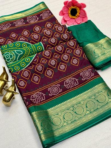 Vastrangan bandhani print saree from surat
